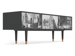 Sale Mueble de TV - 170х59х48 cm - T4 - Castle by Breugel, Antracite Cinza antracite