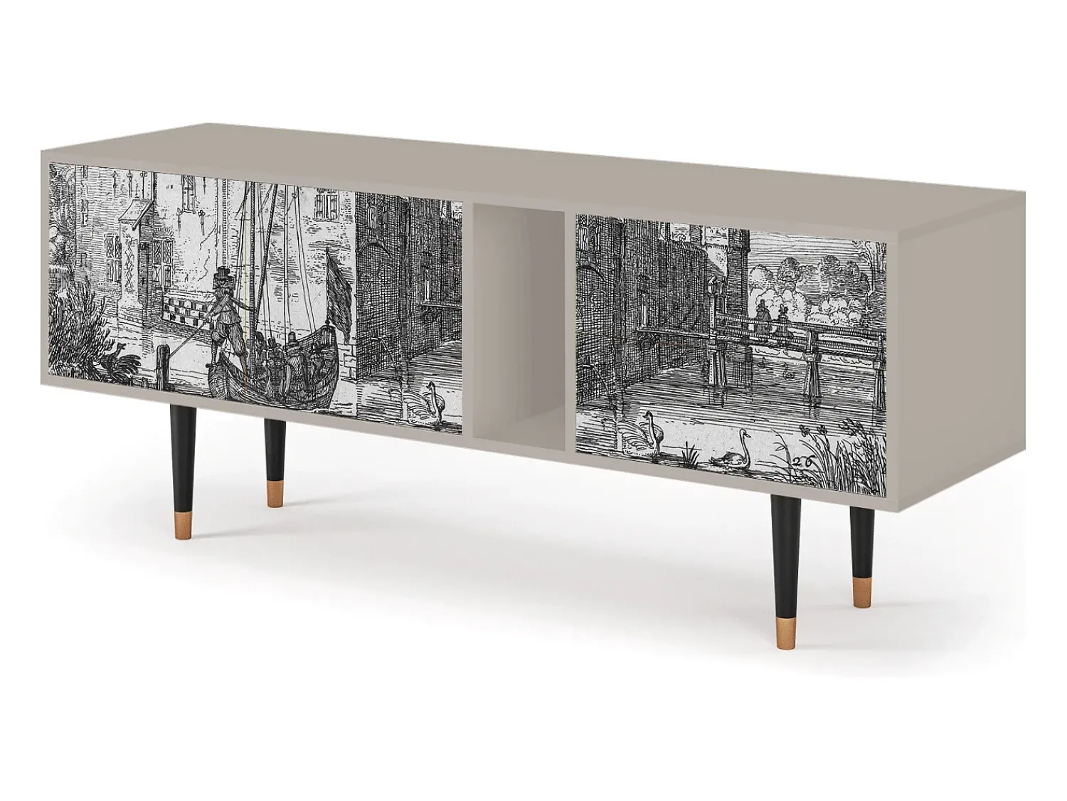 Móvel De Tv| Mueble de TV - 170х69х48 cm - T1 - Castle by Breugel, Areia Bege
