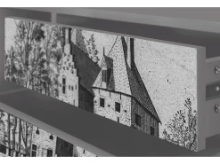 Mueble de TV - 170х59х48 cm - T4 - Castle with Bridge, Cinza^ Móvel De Tv