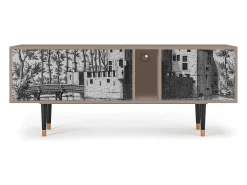 Móvel De Tv| Mueble de TV - 170х69х48 cm - T1 - Castle with Bridge, Latte Bege
