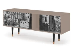 Móvel De Tv| Mueble de TV - 170х69х48 cm - T1 - Castle with Bridge, Latte Bege