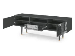 Móvel De Tv| Mueble de TV - 170х59х41 cm - T6 - Castle by Breugel, Antracite Cinza antracite