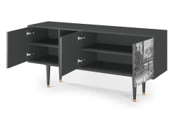 Mueble de TV - 150х69х41 cm - T5 - Castle with Bridge, Antracite^ Móvel De Tv