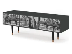 Mueble de TV - 170х59х48 cm - T4 - Castle with Bridge, Antracite^ Móvel De Tv