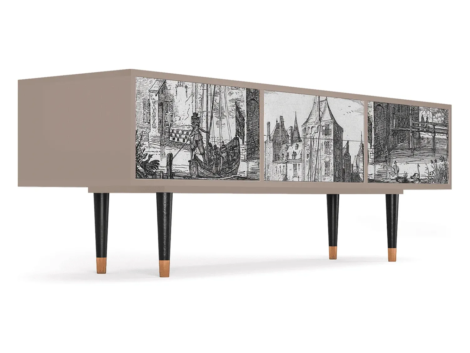 Online Mueble de TV - 170х59х48 cm - T4 - Castle by Breugel, Latte Bege
