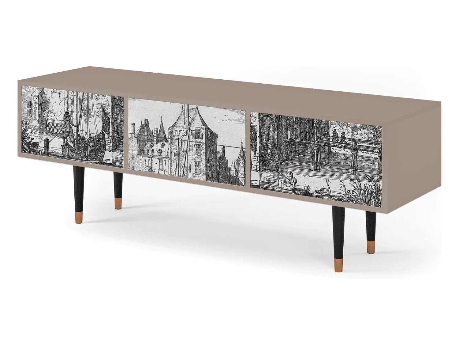 Online Mueble de TV - 170х59х48 cm - T4 - Castle by Breugel, Latte Bege
