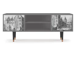 New Mueble de TV - 170х69х48 cm - T2 - Castle by Breugel, Cinza Cinzento