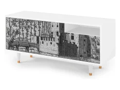 Mueble de TV - 125х56х41 cm - T7 - Castle by Breugel, Branco^ Móvel De Tv