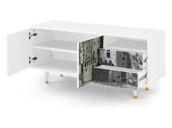 Mueble de TV - 125х56х41 cm - T7 - Castle by Breugel, Branco^ Móvel De Tv