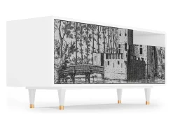 Mueble de TV - 125х56х41 cm - T7 - Castle by Breugel, Branco^ Móvel De Tv