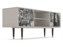 Móvel De Tv* Mueble de TV - 170х69х48 cm - T2 - Castle with Bridge, Areia Bege