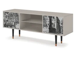 Móvel De Tv* Mueble de TV - 170х69х48 cm - T2 - Castle with Bridge, Areia Bege