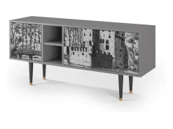 Outlet Mueble de TV - 150х69х41 cm - T5 - Castle by Breugel, Cinza Cinzento