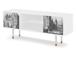 Móvel De Tv| Mueble de TV - 170х69х48 cm - T2 - Castle by Breugel, Branco Bege