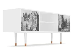 Móvel De Tv| Mueble de TV - 170х69х48 cm - T2 - Castle by Breugel, Branco Bege
