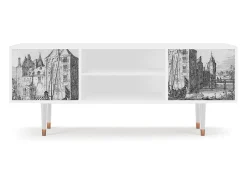 Móvel De Tv| Mueble de TV - 170х69х48 cm - T2 - Castle by Breugel, Branco Bege