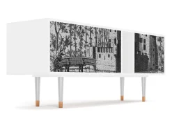 Móvel De Tv| Mueble de TV - 170х69х48 cm - T1 - Castle with Bridge, Branco Bege