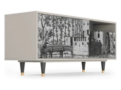 Móvel De Tv* Mueble de TV - 125х56х41 cm - T7 - Castle by Breugel, Areia Bege