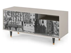 Móvel De Tv* Mueble de TV - 125х56х41 cm - T7 - Castle by Breugel, Areia Bege