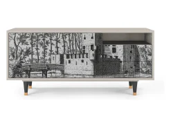 Móvel De Tv* Mueble de TV - 125х56х41 cm - T7 - Castle by Breugel, Areia Bege