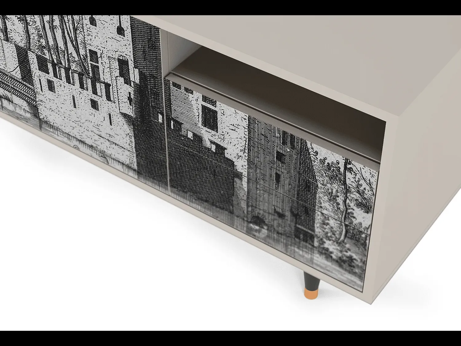 Móvel De Tv* Mueble de TV - 125х56х41 cm - T7 - Castle by Breugel, Areia Bege