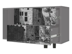 Online Mueble de TV - 170х69х48 cm - T1 - Castle with Bridge, Cinza Cinzento