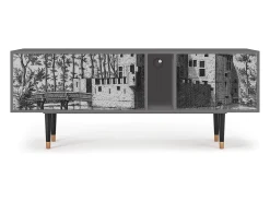Online Mueble de TV - 170х69х48 cm - T1 - Castle with Bridge, Cinza Cinzento