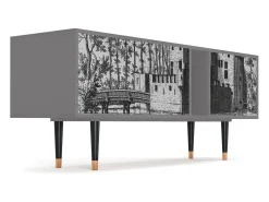 Online Mueble de TV - 170х69х48 cm - T1 - Castle with Bridge, Cinza Cinzento