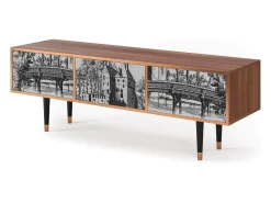 Mueble de TV - 170х59х48 cm - T4 - Castle with Bridge, Nogueira^ Móvel De Tv