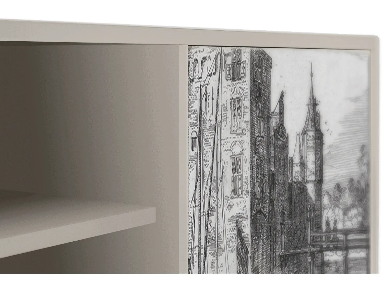 Móvel De Tv| Mueble de TV - 170х69х48 cm - T2 - Castle by Breugel, Areia Bege