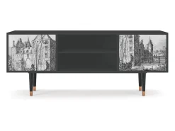 Mueble de TV - 170х69х48 cm - T2 - Castle by Breugel, Antracite Cinza antracite