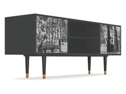 Mueble de TV - 170х69х48 cm - T2 - Castle with Bridge, Antracite^ Móvel De Tv