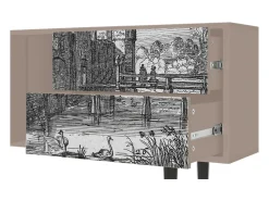 Mueble de TV - 170х69х48 cm - T1 - Castle by Breugel, Latte^ Móvel De Tv