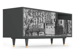 Online Mueble de TV - 125х56х41 cm - T7 - Castle by Breugel, Antracite Cinza antracite