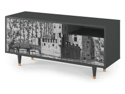 Online Mueble de TV - 125х56х41 cm - T7 - Castle by Breugel, Antracite Cinza antracite