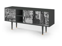 Móvel De Tv* Mueble de TV - 150х69х41 cm - T5 - Castle by Breugel, Antracite Cinza antracite