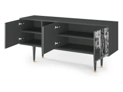 Móvel De Tv* Mueble de TV - 150х69х41 cm - T5 - Castle by Breugel, Antracite Cinza antracite