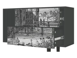 Móvel De Tv* Mueble de TV - 170х69х48 cm - T1 - Castle by Breugel, Antracite Cinza antracite