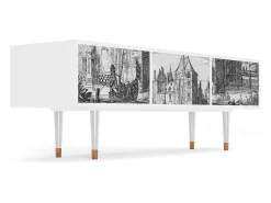 Hot Mueble de TV - 170х59х48 cm - T4 - Castle by Breugel, Branco Bege