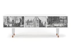 Hot Mueble de TV - 170х59х48 cm - T4 - Castle by Breugel, Branco Bege