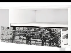 Mueble de TV - 115х59х48 cm - T3 - Castle with Bridge, Branco^ Móvel De Tv