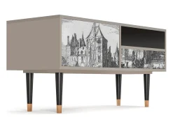 Móvel De Tv* Mueble de TV - 115х59х48 cm - T3 - Castle by Breugel, Areia Bege