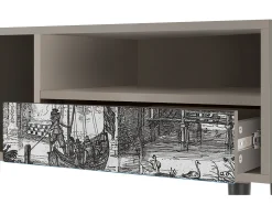 Móvel De Tv* Mueble de TV - 115х59х48 cm - T3 - Castle by Breugel, Areia Bege