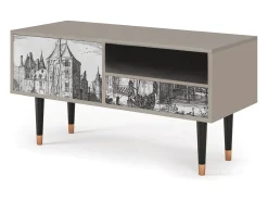 Móvel De Tv* Mueble de TV - 115х59х48 cm - T3 - Castle by Breugel, Areia Bege