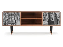 Mueble de TV - 170х69х48 cm - T2 - Castle with Bridge, Nogueira^ Móvel De Tv