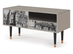 Móvel De Tv* Mueble de TV - 115х59х48 cm - T3 - Castle with Bridge, Areia Bege