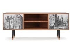 Móvel De Tv| Mueble de TV - 170х69х48 cm - T2 - Castle by Breugel, Nogueira Castanho