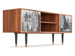 Móvel De Tv| Mueble de TV - 170х69х48 cm - T2 - Castle by Breugel, Nogueira Castanho