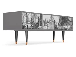 Mueble de TV - 170х59х48 cm - T4 - Castle by Breugel, Cinza^ Móvel De Tv