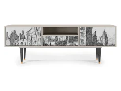 Móvel De Tv| Mueble de TV - 170х59х41 cm - T6 - Castle with Bridge, Areia Bege
